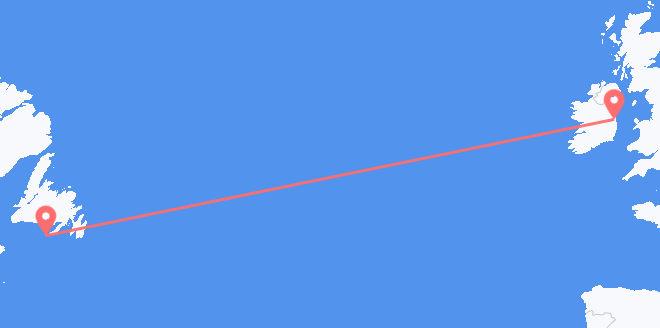 San Pedro y Miquelón a Irlanda