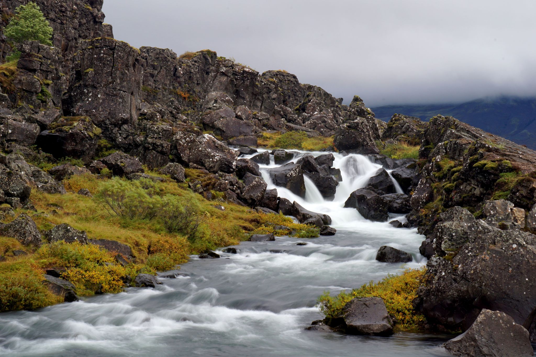photo of Drekkingarhylur waterfall in Þingvellir National Park,Iceland Iceland.