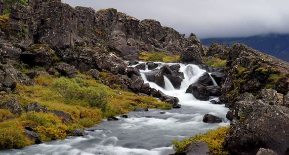 photo of Drekkingarhylur waterfall in Þingvellir National Park,Iceland Iceland.