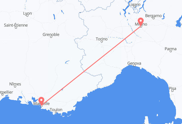 Marseille to Milan