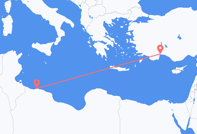 Tripoli to Antalya