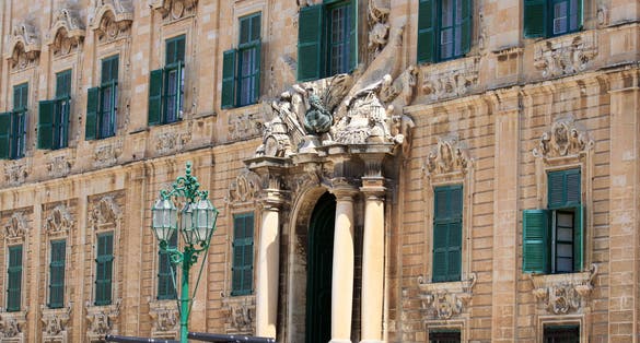 Auberge de Castille, the office of the Prime Minister in Valletta, Capital city of Malta