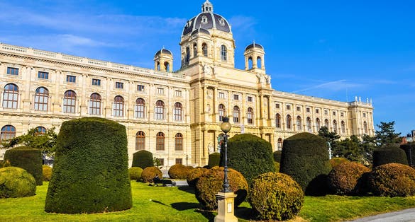 Photo of the Museumsquartier (meaning Museums quarter) in Wien, Austria.