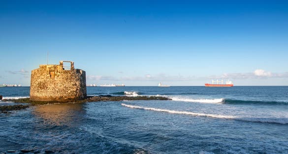Photo of San Cristobal castle in Las palmas city, Spain.