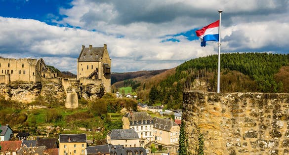 photo of castle of larochette, Luxembourg.