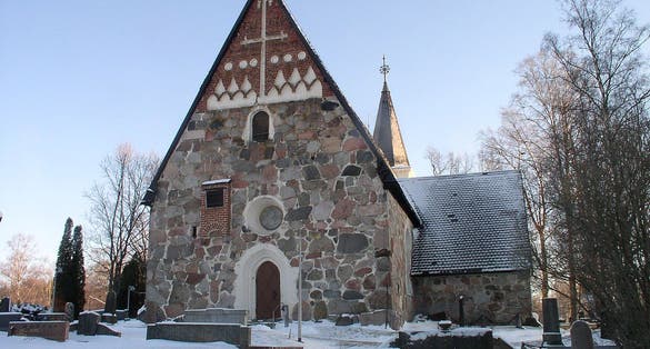 Photo of Vanaja Church in Hämeenlinna, since 1490, Finland.