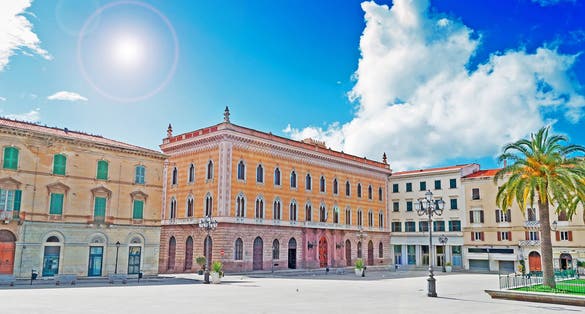 Photo of Piazza d'Italia in Sassari, Italy.