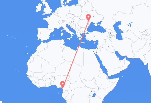 Douala à Chișinău