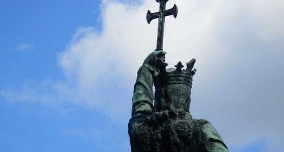 Photo of behind the monument of Stephen the Great, Chisinau, Moldova