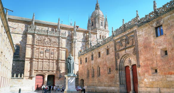 Photo of Beautiful view of famous University of Salamanca, the oldest university in salamanca, Castilla y Leon region, Spain