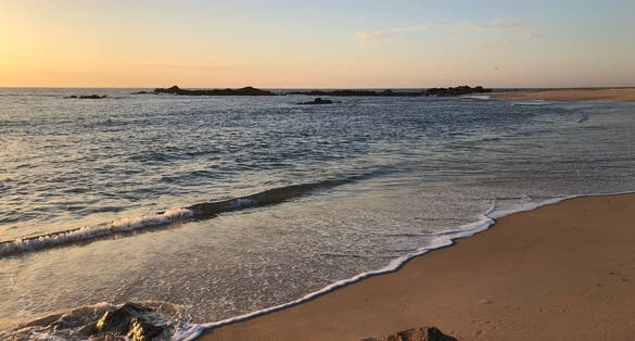 Praia de Mindelo beach near Porto, Portugal.