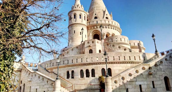 Photo of Fisherman's bastion in Budapest, Hungary. 