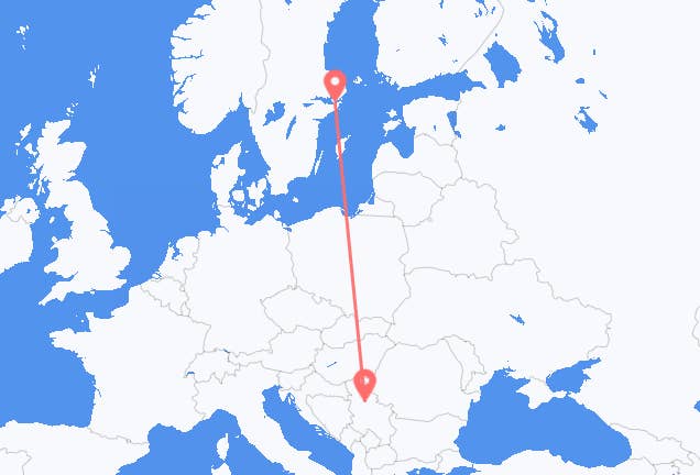 Stockholm to Belgrade
