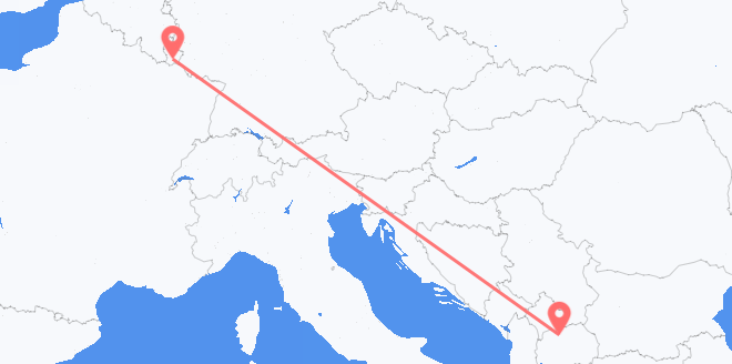 Luxemburg nach Nordmazedonien