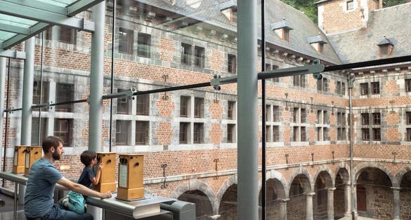 Photo of a journey through time in the Museum of Walloon life in Liege .