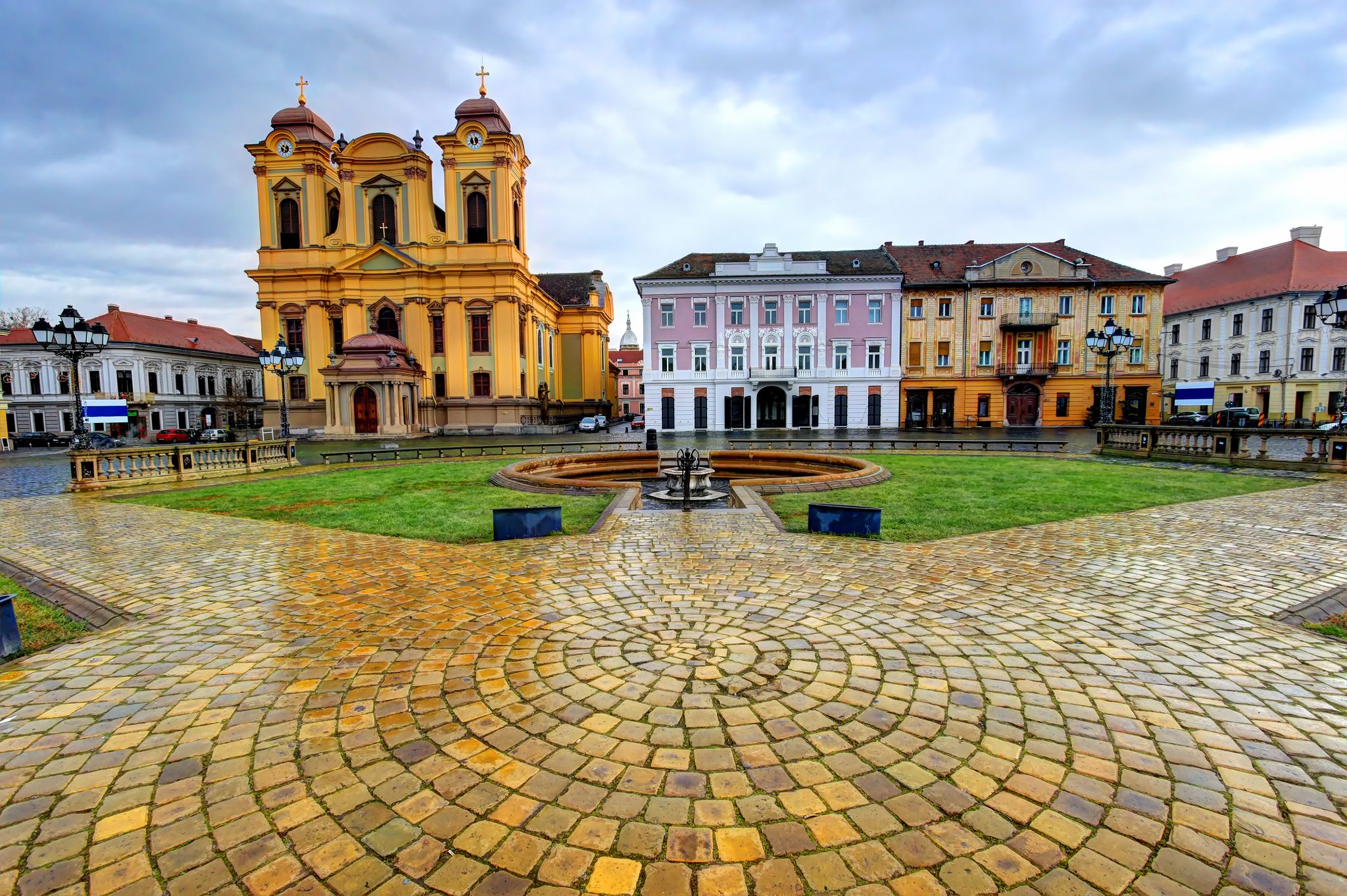 Photo of Drone photo of famous Union Square in Timisoara, Romania.