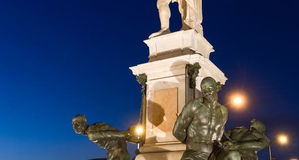 The Monumento dei quattro mori ("Monument of the Four Moors") in Leghorn, Tuscany.