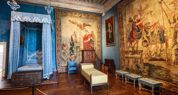 Photo of Chateau de Chambord interior is the largest castle in the Loire valley, France.