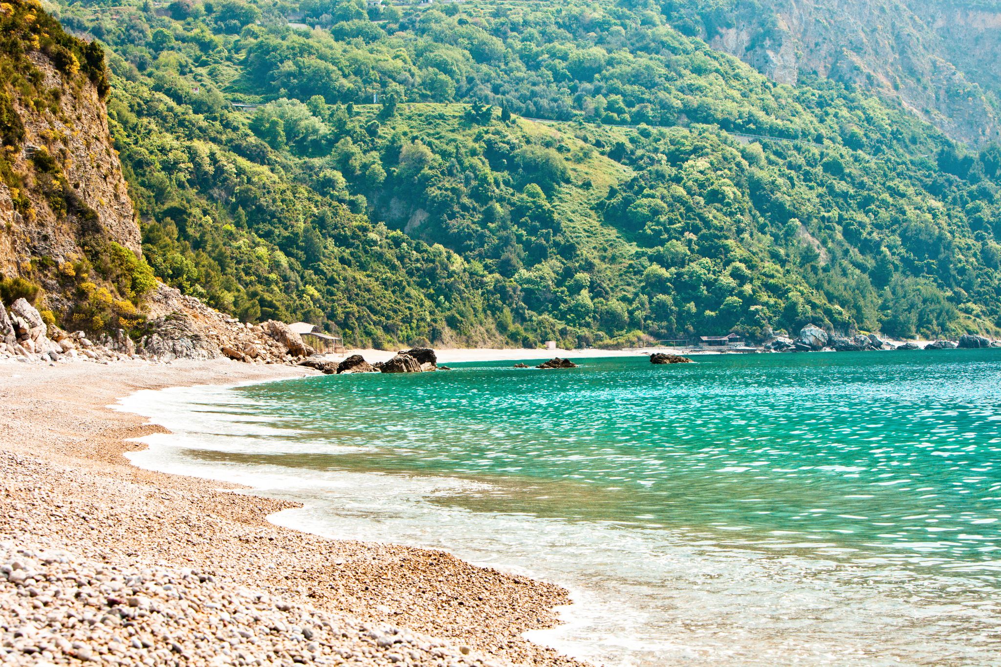 Photo of beautiful beach Jaz in Montenegro.