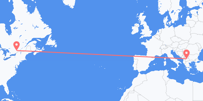 Canada to North Macedonia