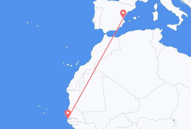 Banjul to Valencia