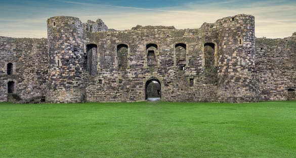 Photo of famous Beaumaris Castle in Anglesey, North Wales, United Kingdom.
