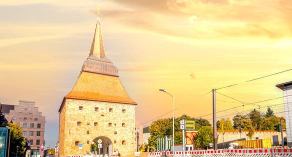 photo of a Historical Gate in the city of Rostock, Germany.