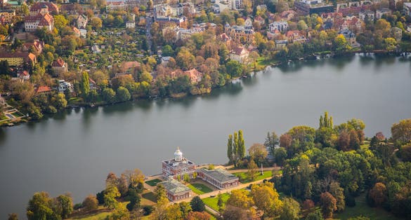 photo of view of Potsdam, Germany, Marble Palace, (Marmorpalais) located at "holy lake" (Heiliger See) in the new garden (Neuer Garten)Potsdam, Germany.