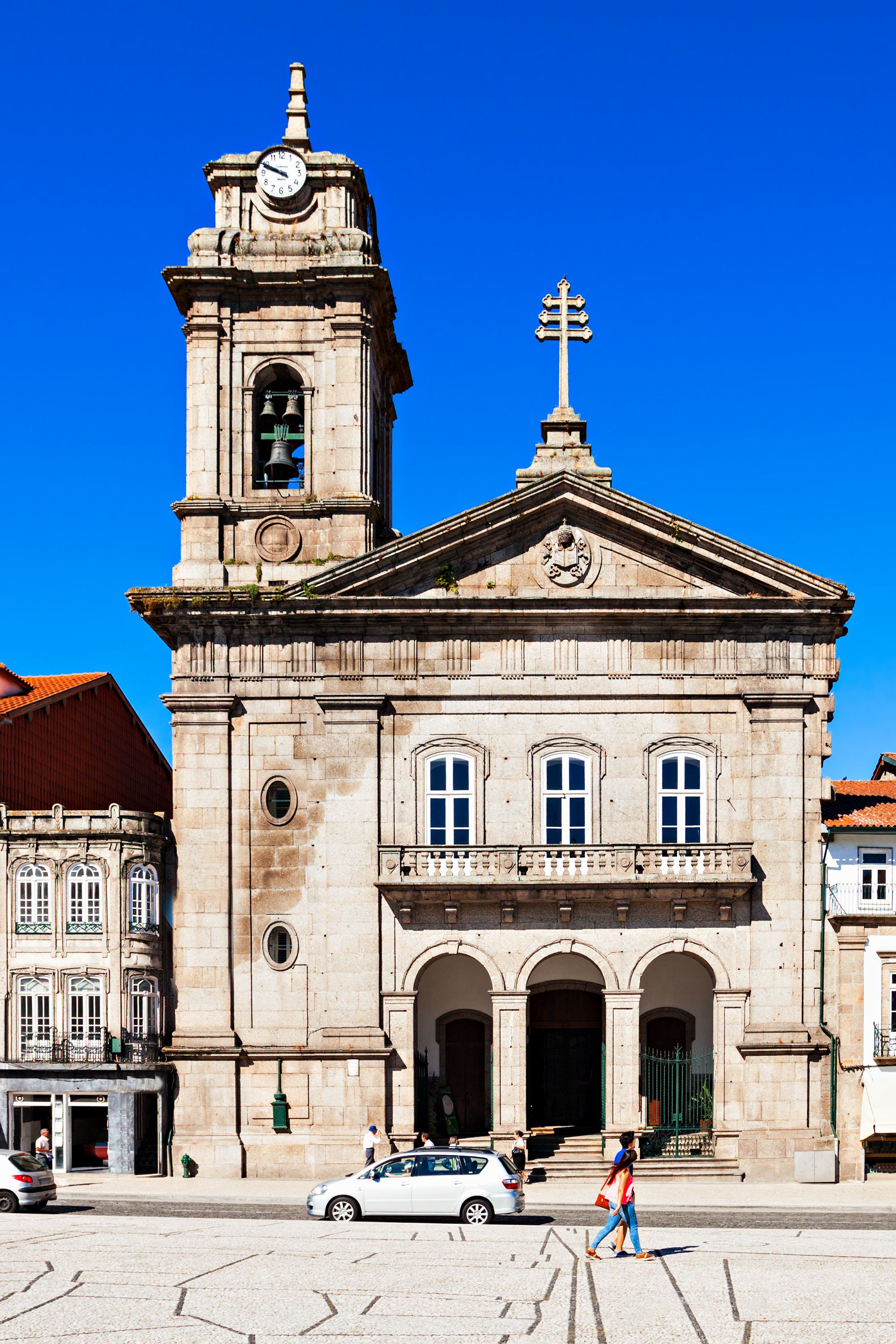 St. Peter's Basilica at Largo do Toural Square - Guimaraes, Portugal