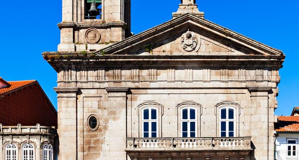 St. Peter's Basilica at Largo do Toural Square - Guimaraes, Portugal