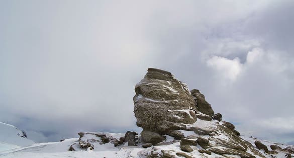Photo of The Romanian Sphinx in Bucegi Mountains.