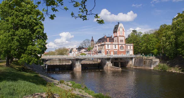power plant in the middle of Hradec Králové