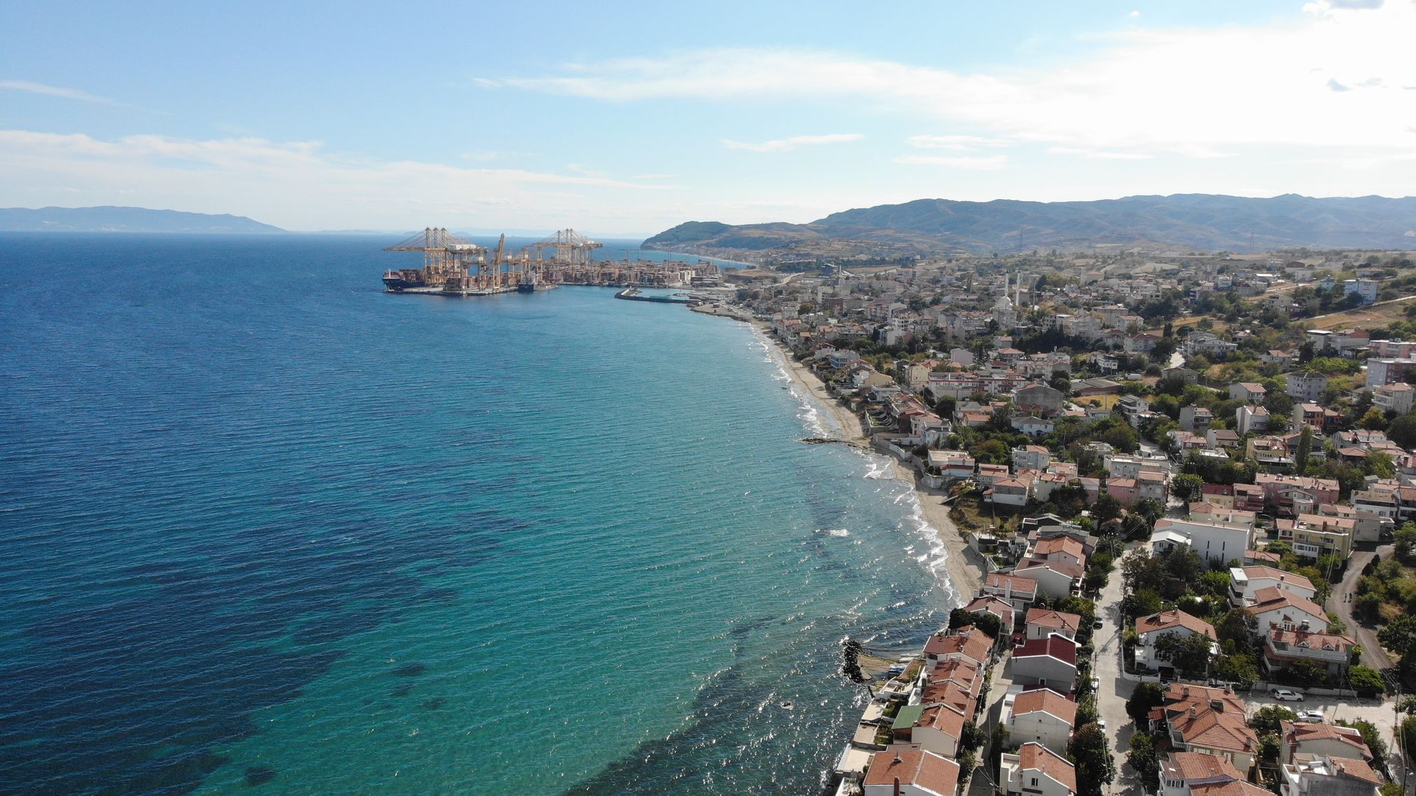 Photo of beautiful aerial view of Tekirdag Suleymanpasa ,Turkey.