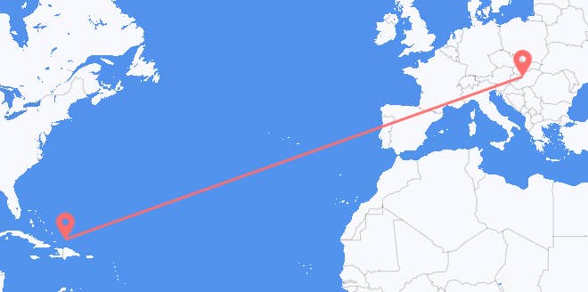 die Turks- und Caicosinseln nach Ungarn