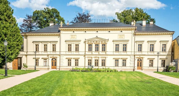 View at the Liebieg Manor Palace in the streets of Liberec town - Czech Republic