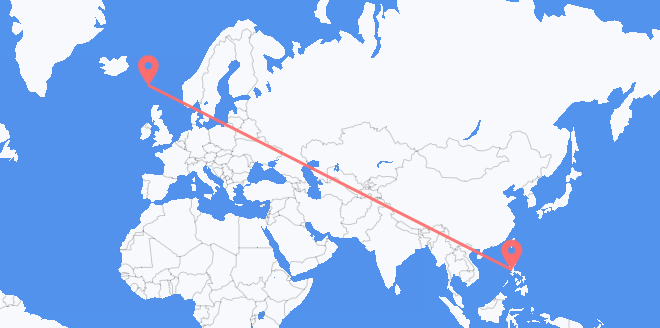 the Philippines to Faroe Islands