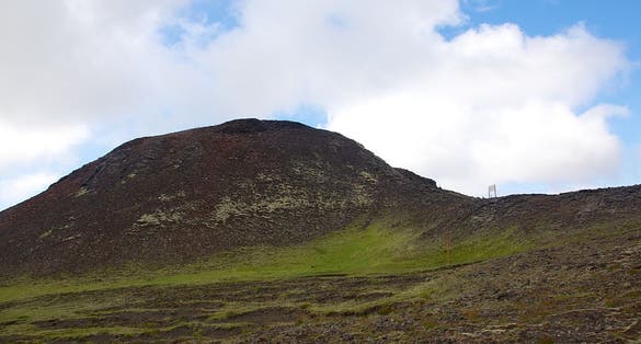 photo of view of Þríhnúkagígur, Icelsnd.