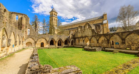 Photo of Orval Abbey, Belgium.