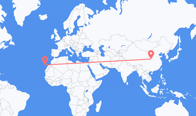 西安市 前往特内里费岛