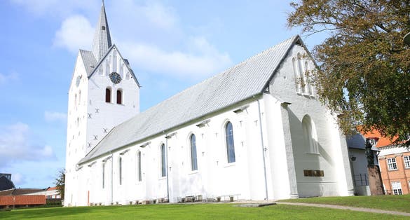 Photo of historic church in Thisted, Jutland, Denmark.