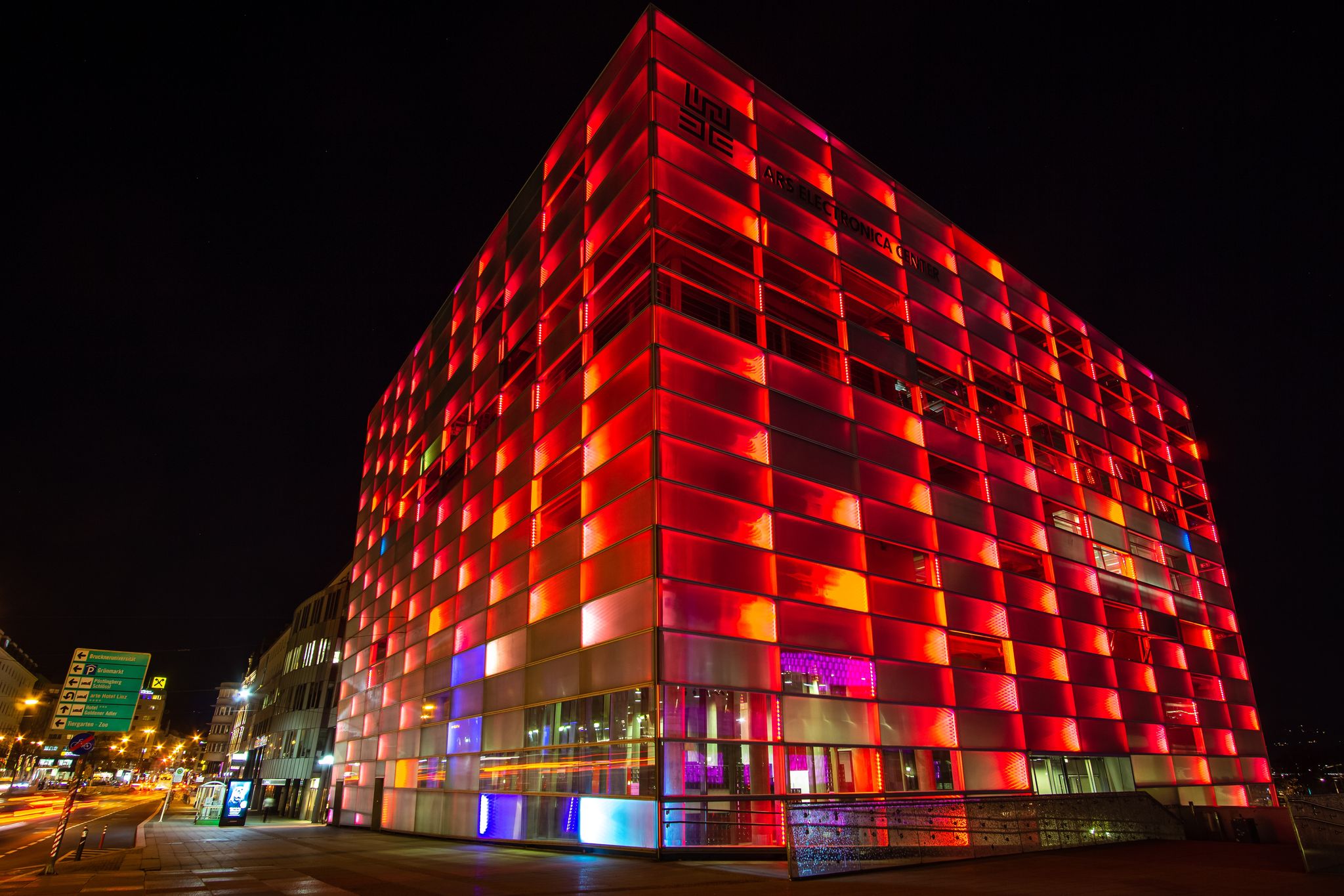Photo of Ars Electronica Center in Linz, Austria.