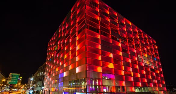 Photo of Ars Electronica Center in Linz, Austria.
