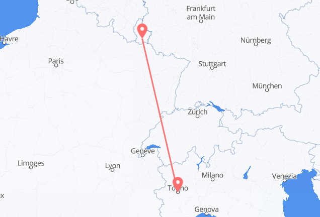 Torino a Lussemburgo