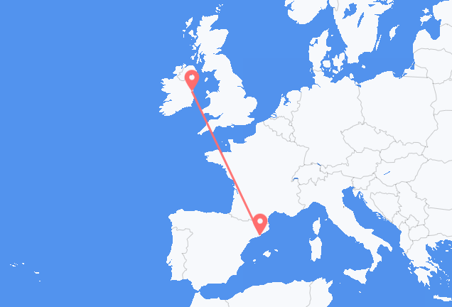 Dublin to Barcelona