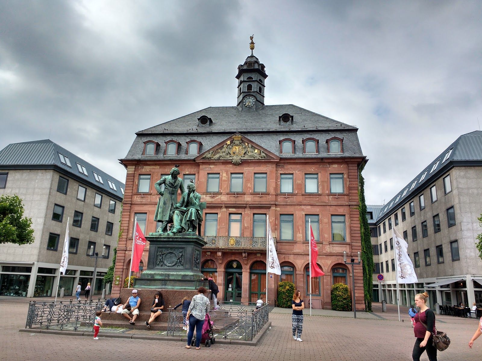 Brüder-Grimm-Denkmal, Innenstadt, Hanau, Main-Kinzig-Kreis, Hesse, Germany