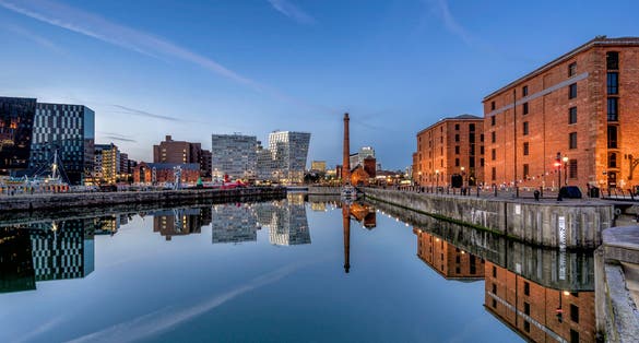 Photo of the Merseyside Maritime Museum and the Pumphouse in Liverpool ,England.