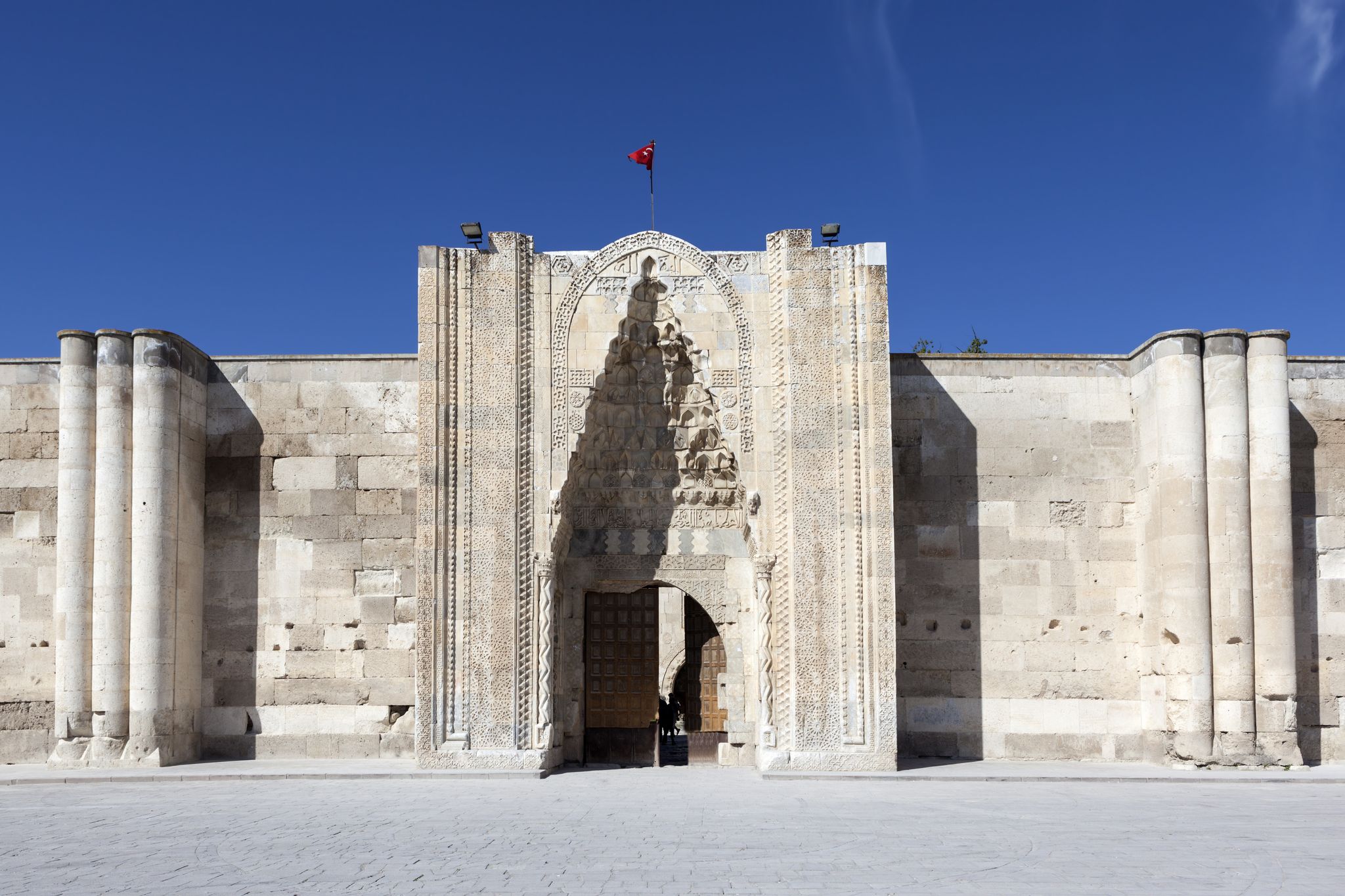 Photo of the Sultanhani, a Turkish Caravanserai Between Aksaray and Konya in Turkey.