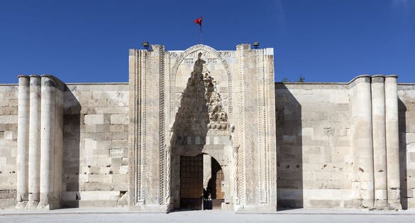 Photo of the Sultanhani, a Turkish Caravanserai Between Aksaray and Konya in Turkey.