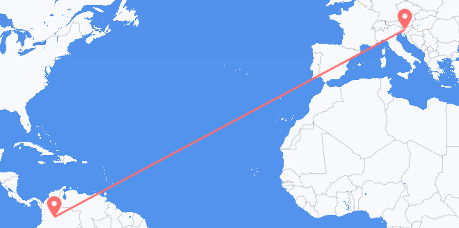 Colombia a Eslovenia