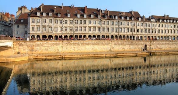Quai Vauban in Besancon, France